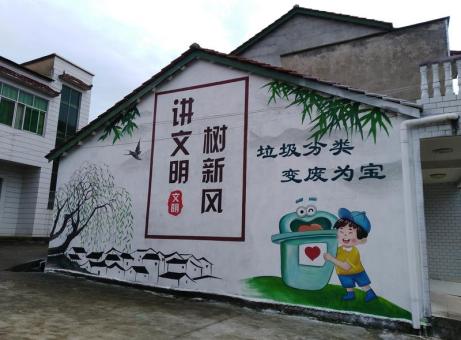 平和墙绘是现在流行的墙体广告